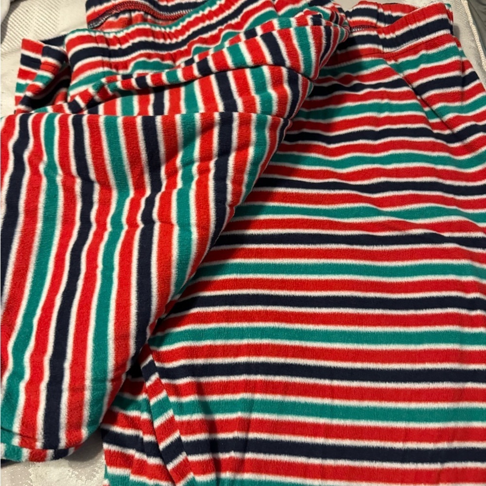Cozy set of Holiday Christmas Pajama pants Candy Cane Striped Men Woman Set! - Picture 3 of 7